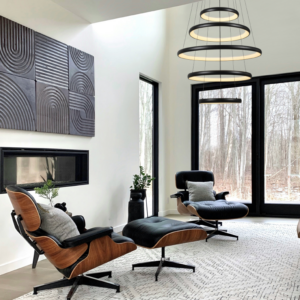 Κρεμαστό Φωτιστικό LED 80W 6400lm CCT Κυκλικό Μαύρο με 5 Δακτύλιους Φ80 ACA – HM23LEDP5BKCCT