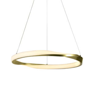 Κρεμαστό Φωτιστικό LED 42W 3300lm CCT Χρυσό Μεταλλικό Φ80 ACA – HM24LEDP80GDCCT