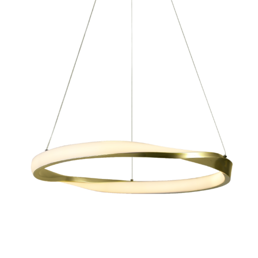 Κρεμαστό Φωτιστικό LED 42W 3300lm CCT Χρυσό Μεταλλικό Φ80 ACA – HM24LEDP80GDCCT