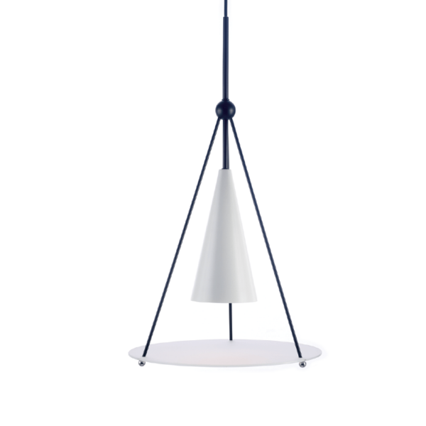 ACA DECOR   κρεμαστό φωτιστικό 1xE27 μεταλλικό και γυαλί σε λευκό χρώμα Ø33 – HM281P33WB