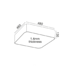 ΟΡΟΦΗΣ Φ/Σ LED 40W 4000LM CCT ΜΑΥΡΟ ΜΕΤ/ΚΟ 48X48XH13CM EMERY ACA – HM28LEDC48BKCCT