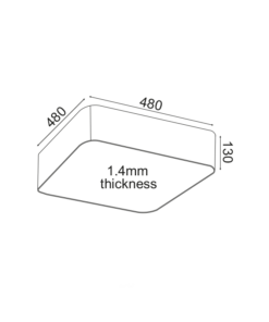 ΟΡΟΦΗΣ Φ/Σ LED 40W 4000LM CCT ΜΑΥΡΟ ΜΕΤ/ΚΟ 48X48XH13CM EMERY ACA – HM28LEDC48BKCCT