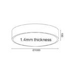 ΟΡΟΦΗΣ Φ/Σ LED 100W 9500LM CCT ΛΕΥΚΟ ΜΕΤ/ΚΟ D100XH10CM OPTIMUS ACA – HM29LEDC100WHCCT