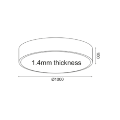 ΟΡΟΦΗΣ Φ/Σ LED 100W 9500LM CCT ΛΕΥΚΟ ΜΕΤ/ΚΟ D100XH10CM OPTIMUS ACA – HM29LEDC100WHCCT