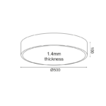 ΟΡΟΦΗΣ Φ/Σ LED 50W 4800LM CCT ΜΑΥΡΟ ΜΕΤ/ΚΟ D50XH10CM OPTIMUS ACA – HM29LEDC50BKCCT