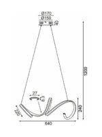 ACA DECOR   κρεμαστό φωτιστικό led 40w 2400lm 3000k σε λευκό χρώμα – HM91LEDP64WH