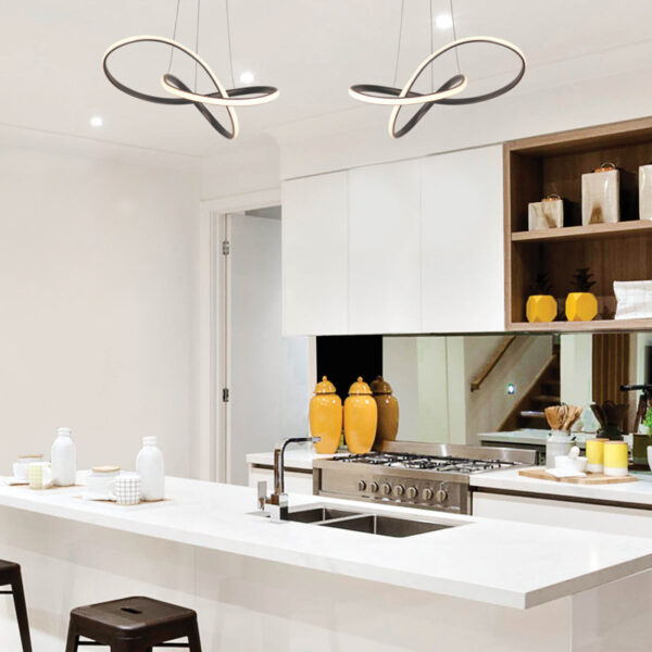 ACA DECOR   κρεμαστό φωτιστικό led 48w 2880lm 3000k σε μαύρο χρώμα – HM92LEDP48BK