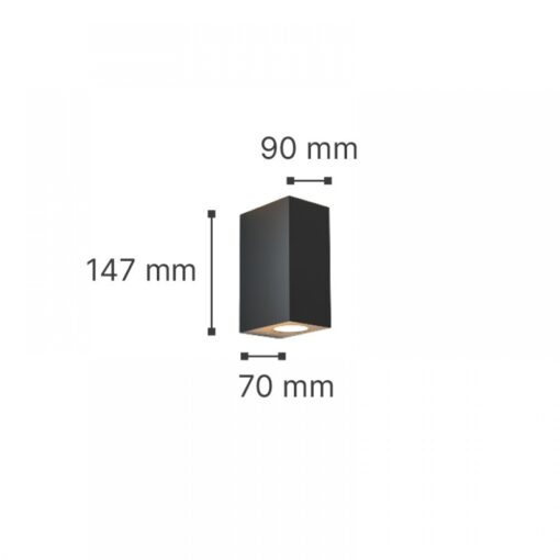it-Lighting Havasu 2xGU10 Outdoor Up-Down Wall Lamp Anthracite D:14.7cmx9cm (80200344)