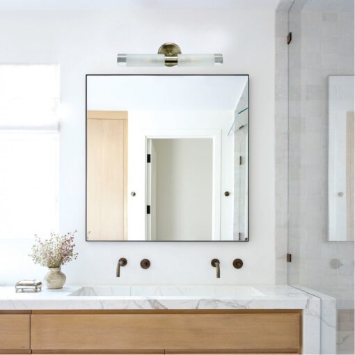 InLight Επιτοίχιο φωτιστικό από οξυντέ μέταλλο και αμμοβολή γυαλί 2XG9 D:31,5cm (1039-Οξυντέ)