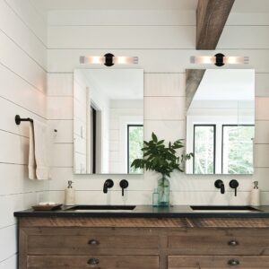 InLight Επιτοίχιο φωτιστικό από μαύρο μέταλλο και αμμοβολή γυαλί (1050-Μαύρο)