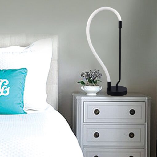 InLight Επιτραπέζιο φωτιστικό από μαύρο μέταλλο και σωλήνα σιλικόνης (3010)