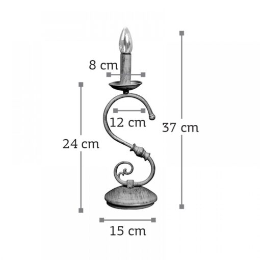 InLight Επιτραπέζιο φωτιστικό από μέταλλο σε λευκή πατίνα (3445)