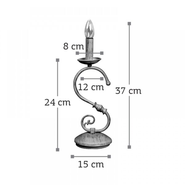 InLight Επιτραπέζιο φωτιστικό από μέταλλο σε λευκή πατίνα (3445)