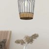 InLight Κρεμαστο Φωτιστικο Μαυρο μεταλλο & Σχοινι 4025-Β
