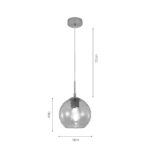 InLight Κρεμαστό φωτιστικό από μελί γυαλί 1XE27 D:18cm (4039-B-Amber)