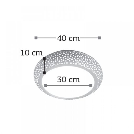 InLight Πλαφονιέρα οροφής λευκή από γύψο 3XE27 D:40cm (42155-B)