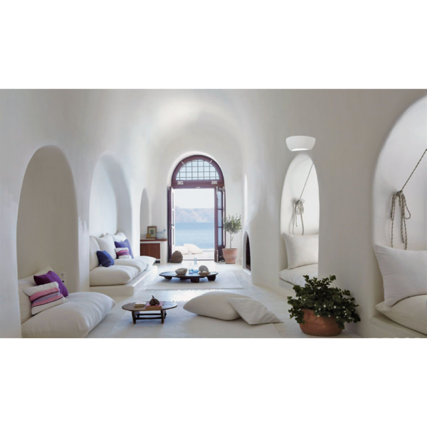 InLight Επιτοίχιο φωτιστικό λευκό από γύψο 1XE14 D:30cm (43345)