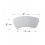 InLight Επιτοίχιο φωτιστικό λευκό από γύψο 1XE14 D:30cm (43345)