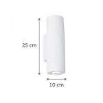 InLight Επιτοίχιο φωτιστικό λευκό από γύψο 2XGU10 D:25cm (43404)