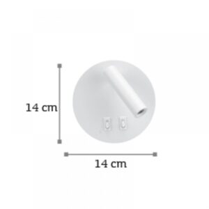 InLight Επιτοίχιο φωτιστικό από λευκό μέταλλο (43418-WH)