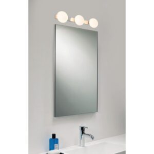 InLight Επιτοίχιο φωτιστικό από χρώμιο μέταλλο και λευκή οπαλίνα (43420-3)