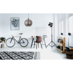 InLight Κρεμαστό φωτιστικό από φιμέ γυαλί 1XE27 D:30cm (4355-Α)