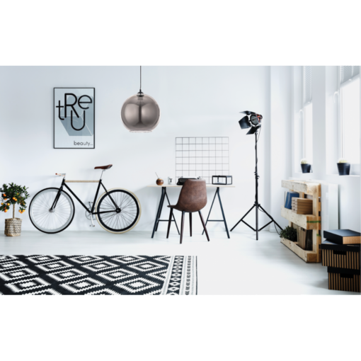 InLight Κρεμαστό φωτιστικό από φιμέ γυαλί 1XE27 D:30cm (4355-Α)