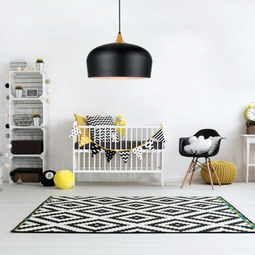 InLight Κρεμαστό φωτιστικό από μαύρο μέταλλο και ξύλο (4387-BL)