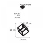 InLight Κρεμαστό φωτιστικό από μαύρο μέταλλο (4400-BL)