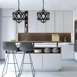 InLight Κρεμαστό φωτιστικό από μαύρο μέταλλο 1XE27 D:30cm (4418-BL)