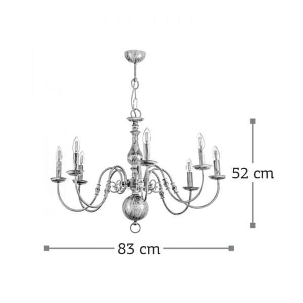 InLight Κρεμαστό φωτιστικό από μέταλλο σε λευκή πατίνα (5311-8)