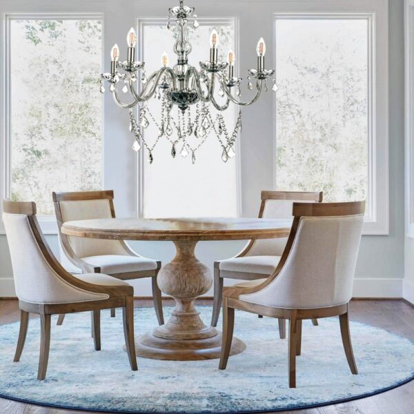 InLight Κρεμαστό φωτιστικό από φιμέ γυαλί και κρύσταλλα (5314-6-FIME)