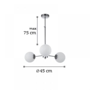 InLight Κρεμαστό φωτιστικό από χρυσό ματ μέταλλο και λευκή οπαλίνα (5316-3)