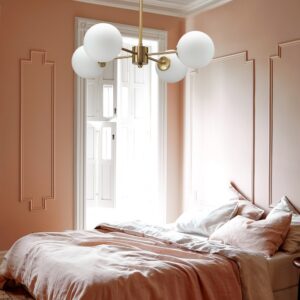 InLight Κρεμαστό φωτιστικό από χρυσό ματ μέταλλο και λευκή οπαλίνα (5316-4)