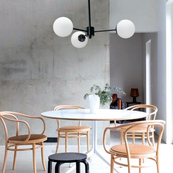 InLight Κρεμαστό φωτιστικό από χρώμιο μέταλλο και λευκή οπαλίνα (5321-3)