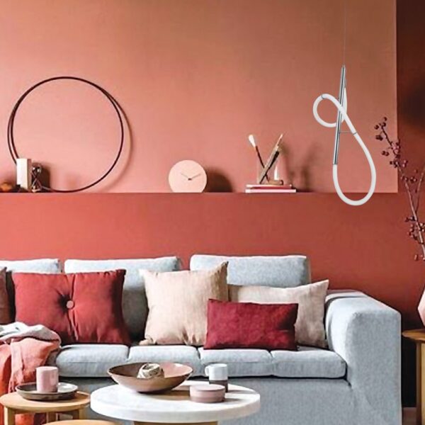 InLight Κρεμαστό φωτιστικό από χρώμιο μέταλλο και σωλήνα σιλικόνης (6015-CH)