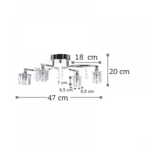 InLight Φωτιστικό οροφής από χρώμιο μέταλλο και κρύσταλλα (6120-4)