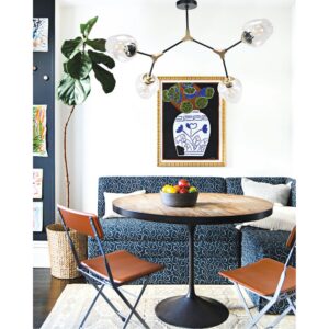 InLight Κρεμαστό φωτιστικό από μαύρο μέταλλο και διάφανο γυαλί (6129-4-ΝΜ)