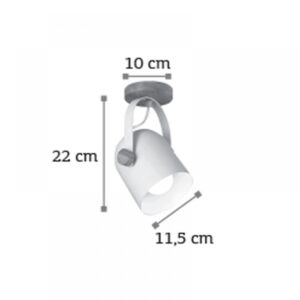 InLight Επιτοίχιο σποτ από λευκό μέταλλο και ξύλο (6133-1-WH)