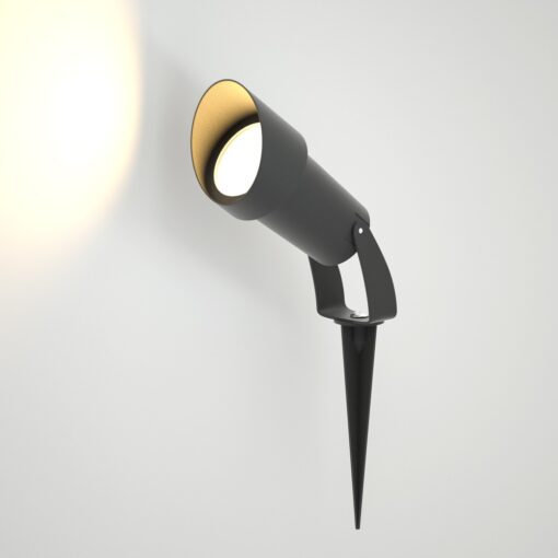 it-Lighting Shafer Φωτιστικό Σποτ Τοίχου/Καρφί Κήπου Ανθρακί 1xGU10 D:27cmx18cm (80600144)
