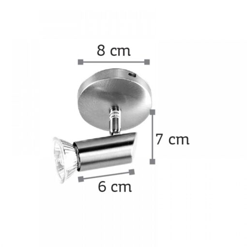 InLight Επιτοίχιο σποτ από μέταλλο σε νίκελ ματ απόχρωση (9075-1Φ-Νίκελ Ματ)