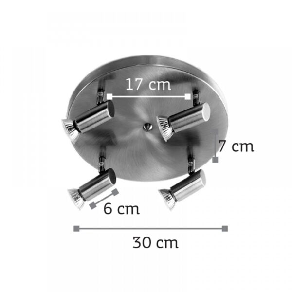 InLight Επιτοίχιο σποτ από μέταλλο σε οξυντέ απόχρωση (9075-4Φ-Οξυντέ)