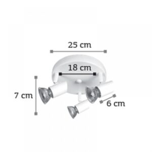 InLight Επιτοίχιο σποτ από μέταλλο σε μαύρη απόχρωση (9077-3Φ-Μαύρο)