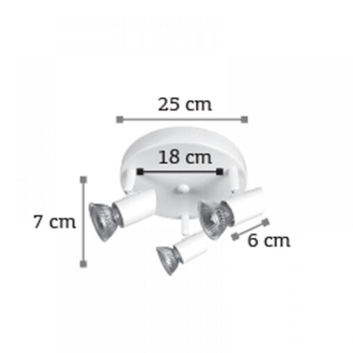 InLight Επιτοίχιο σποτ από μέταλλο σε μαύρη απόχρωση (9077-3Φ-Μαύρο)