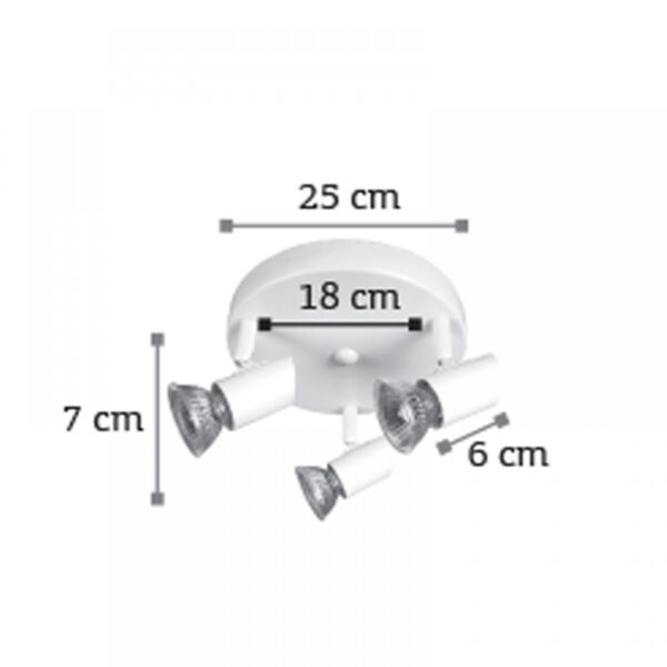 InLight Επιτοίχιο σποτ από μέταλλο σε μαύρη απόχρωση (9077-3Φ-Μαύρο)