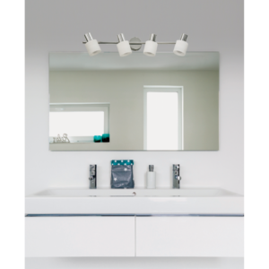 InLight Επιτοίχιο σποτ από μέταλλο σε χρώμιο απόχρωση (9079-4Φ-Χρώμιο)