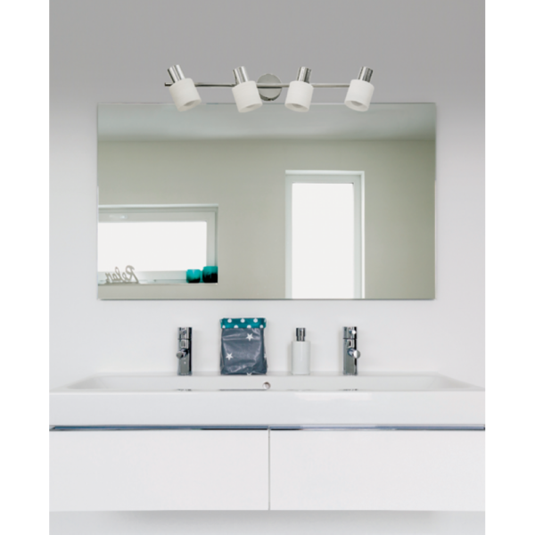 InLight Επιτοίχιο σποτ από μέταλλο σε χρώμιο απόχρωση (9079-4Φ-Χρώμιο)