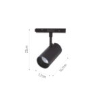 InLight Led Φωτιστικό μαγνητικής ράγας LED 35W 4000K σε μαύρη απόχρωση D:22cmX16,7cm (T05602-BL)