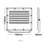 LED Προβολέας 30W ACA Μαύρος 90° 3450lm 100-277V Αδιάβροχος IP65 Θερμό Λευκό 3000K – J3030