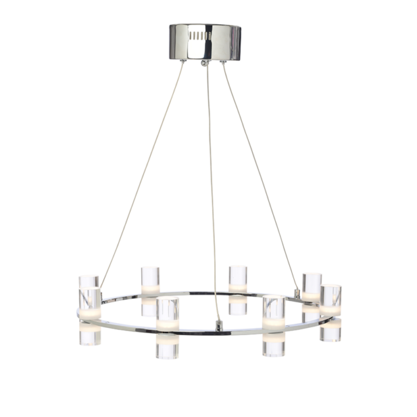 ΚΡΕΜΑΣΤΟ ΦΩΤΙΣΤΙΚΟ LED2835 32W ΧΡΩΜΙΟ ΑΛΟΥΜΙΝΙΟ 3000Κ 2880LM D52XH131.5M IONIAN ACA DECOR – JNDP32LED52CH